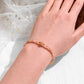 4mm Sunstone Bracelet, 14K Gold Chain