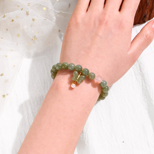 6mm Butterfly Jade Bracelet