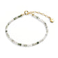 4mm Cube Faceted Moss Agate Bracelet