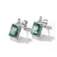 925 Silver Moss Agate Stud Earrings