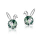 925 Silver Moss Agate Stud Earrings