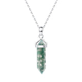 925 Silver Moss Agate Necklace