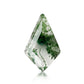 Kite-Shaped Flat-Bottom Faceted Moss Agate