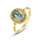 Adjustable 14K Gold Moss Agate Rings