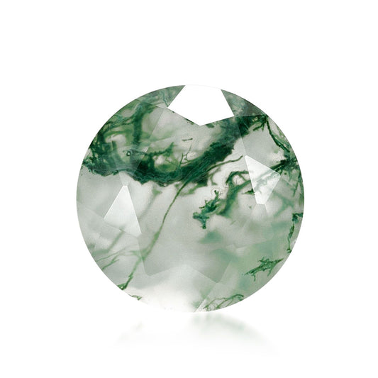 Round Cut Moss Agate