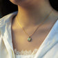 14K Gold Moss Agate Necklace