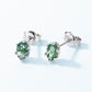 925 Silver Moss Agate Stud Earrings