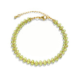 4mm Peridot Double Layer Bracelet