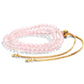 4mm Three Layer Rose Quartz Bracelet