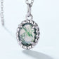 925 Silver Moss Agate Necklace