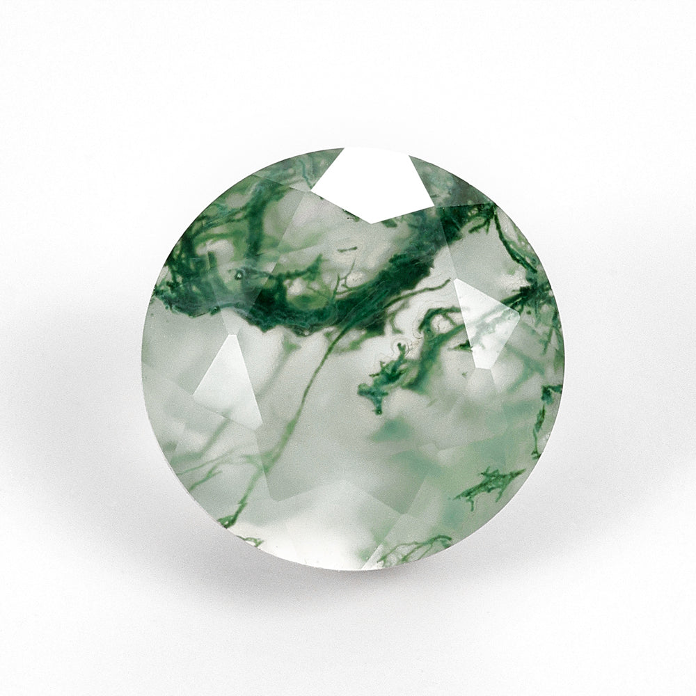 Round Cut Moss Agate