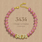 3434 Angel Number, Crystal Energy Bracelet